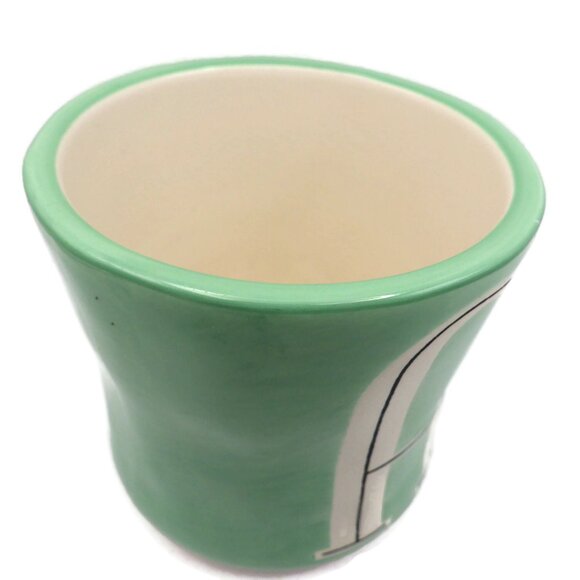 Anthropologie Hand Painted "A" Mug/ Mint Green - Picture 3 of 5